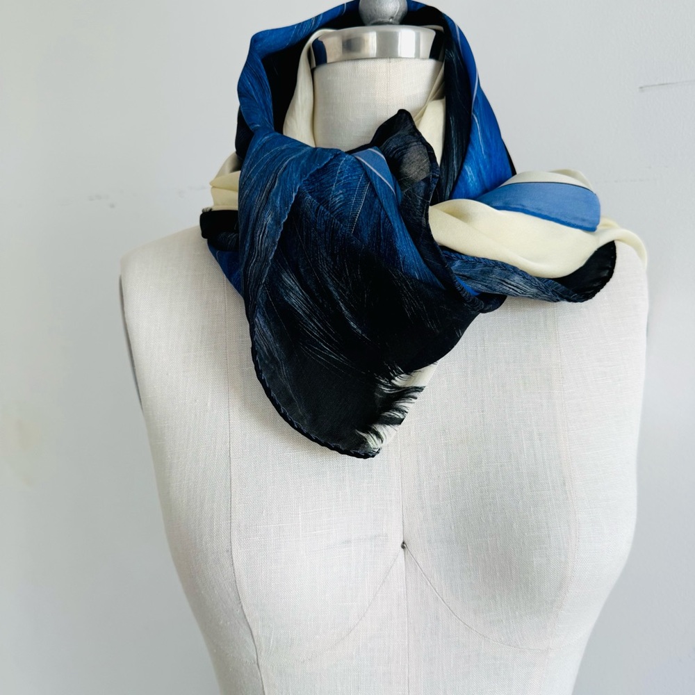 Roberto Cavalli bright blue silk Scarf